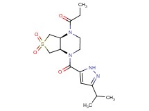 (4aS*,7aR*)-1-[(3-isopropyl-1H-pyrazol-5-yl)carbonyl]-4-propionyloctahydrothieno[3,4-b]pyrazine 6,6-dioxide