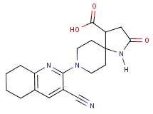 8-(3-cyano-5,6,7,8-tetrahydro-2-quinolinyl)-2-oxo-1,8-diazaspiro[4.5]decane-4-carboxylic acid