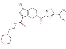 5-[(2-isopropyl-1,3-thiazol-4-yl)carbonyl]-1-methyl-N-[2-(4-morpholinyl)ethyl]-4,5,6,7-tetrahydro-1H-pyrazolo[4,3-c]pyridine-3-carboxamide
