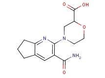 4-[3-(aminocarbonyl)-6,7-dihydro-5H-cyclopenta[b]pyridin-2-yl]-2-morpholinecarboxylic acid