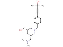 4-(4-{[(3R*,5S*)-3-[(dimethylamino)methyl]-5-(hydroxymethyl)piperidin-1-yl]methyl}phenyl)-2-methylbut-3-yn-2-ol
