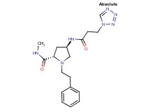 (4R)-N-methyl-1-(2-phenylethyl)-4-{[3-(1H-tetrazol-1-yl)propanoyl]amino}-L-prolinamide