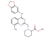 methyl 1-{[4-(1,3-benzodioxol-5-ylamino)-8-methyl-2-quinazolinyl]methyl}-2-piperidinecarboxylate