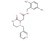 N-(2,5-dimethylbenzyl)-2-[3-oxo-1-(3-pyridinylmethyl)-2-piperazinyl]acetamide
