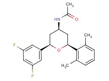 N-[(2R*,4R*,6S*)-2-(3,5-difluorophenyl)-6-(2,6-dimethylphenyl)tetrahydro-2H-pyran-4-yl]acetamide