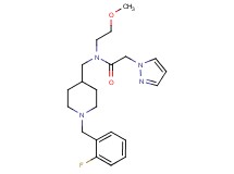 N-{[1-(2-fluorobenzyl)-4-piperidinyl]methyl}-N-(2-methoxyethyl)-2-(1H-pyrazol-1-yl)acetamide