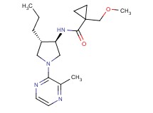 1-(methoxymethyl)-N-[(3R*,4S*)-1-(3-methyl-2-pyrazinyl)-4-propyl-3-pyrrolidinyl]cyclopropanecarboxamide