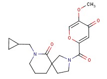 7-(cyclopropylmethyl)-2-[(5-methoxy-4-oxo-4H-pyran-2-yl)carbonyl]-2,7-diazaspiro[4.5]decan-6-one