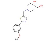 4-(hydroxymethyl)-1-{[2-(3-methoxyphenyl)-1,3-thiazol-5-yl]methyl}piperidin-4-ol
