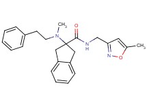 N-[(5-methyl-3-isoxazolyl)methyl]-2-[methyl(2-phenylethyl)amino]-2-indanecarboxamide