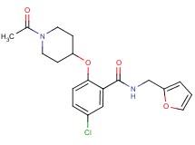 2-[(1-acetyl-4-piperidinyl)oxy]-5-chloro-N-(2-furylmethyl)benzamide