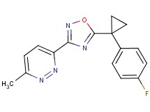 3-{5-[1-(4-fluorophenyl)cyclopropyl]-1,2,4-oxadiazol-3-yl}-6-methylpyridazine