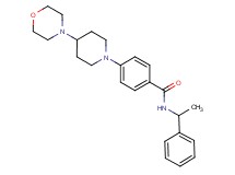 4-[4-(4-morpholinyl)-1-piperidinyl]-N-(1-phenylethyl)benzamide