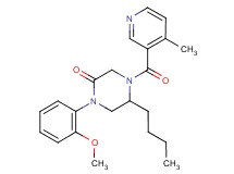5-butyl-1-(2-methoxyphenyl)-4-[(4-methyl-3-pyridinyl)carbonyl]-2-piperazinone