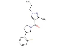 4-{[3-(2-fluorophenyl)-1-pyrrolidinyl]carbonyl}-3-methyl-1-propyl-1H-pyrazole