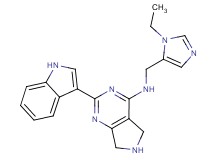 N-[(1-ethyl-1H-imidazol-5-yl)methyl]-2-(1H-indol-3-yl)-6,7-dihydro-5H-pyrrolo[3,4-d]pyrimidin-4-amine