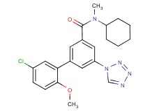 5'-chloro-N-cyclohexyl-2'-methoxy-N-methyl-5-(1H-tetrazol-1-yl)-3-biphenylcarboxamide