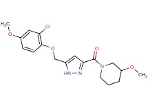 1-({5-[(2-chloro-4-methoxyphenoxy)methyl]-1H-pyrazol-3-yl}carbonyl)-3-methoxypiperidine