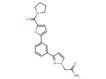 2-(3-{3-[5-(1-pyrrolidinylcarbonyl)-2-furyl]phenyl}-1H-pyrazol-1-yl)acetamide
