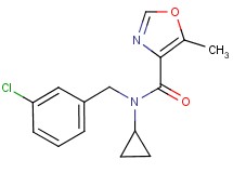 N-(3-chlorobenzyl)-N-cyclopropyl-5-methyl-1,3-oxazole-4-carboxamide