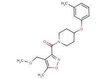 1-{[4-(methoxymethyl)-5-methyl-3-isoxazolyl]carbonyl}-4-(3-methylphenoxy)piperidine