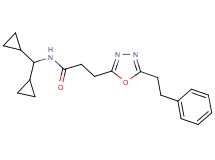 N-(dicyclopropylmethyl)-3-[5-(2-phenylethyl)-1,3,4-oxadiazol-2-yl]propanamide