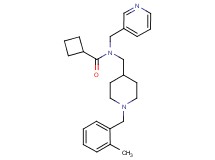 N-{[1-(2-methylbenzyl)-4-piperidinyl]methyl}-N-(3-pyridinylmethyl)cyclobutanecarboxamide