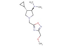rel-(3R,4S)-4-cyclopropyl-1-{[3-(methoxymethyl)-1,2,4-oxadiazol-5-yl]methyl}-N,N-dimethyl-3-pyrrolidinamine hydrochloride