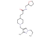 3-{1-[(3-methyl-1-propyl-1H-pyrazol-4-yl)methyl]-4-piperidinyl}-N-(tetrahydro-2-furanylmethyl)propanamide