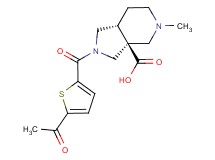 (3aS*,7aR*)-2-[(5-acetyl-2-thienyl)carbonyl]-5-methyloctahydro-3aH-pyrrolo[3,4-c]pyridine-3a-carboxylic acid