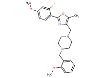 1-{[2-(2-fluoro-4-methoxyphenyl)-5-methyl-1,3-oxazol-4-yl]methyl}-4-(2-methoxybenzyl)piperazine