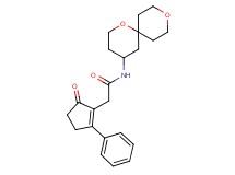 N-1,9-dioxaspiro[5.5]undec-4-yl-2-(5-oxo-2-phenylcyclopent-1-en-1-yl)acetamide