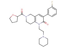3-(3-fluorophenyl)-1-[2-(1-piperidinyl)ethyl]-6-(tetrahydro-2-furanylcarbonyl)-5,6,7,8-tetrahydro-1,6-naphthyridin-2(1H)-one