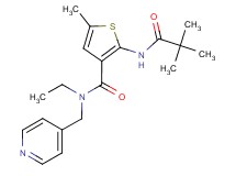 2-[(2,2-dimethylpropanoyl)amino]-N-ethyl-5-methyl-N-(pyridin-4-ylmethyl)thiophene-3-carboxamide