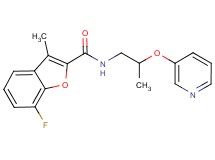 7-fluoro-3-methyl-N-[2-(3-pyridinyloxy)propyl]-1-benzofuran-2-carboxamide