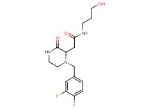 2-[1-(3,4-difluorobenzyl)-3-oxo-2-piperazinyl]-N-(3-hydroxypropyl)acetamide
