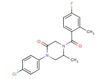 1-(4-chlorophenyl)-4-(4-fluoro-2-methylbenzoyl)-5-methyl-2-piperazinone