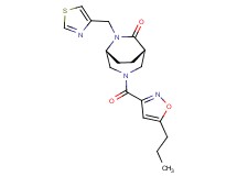 (1S*,5R*)-3-[(5-propylisoxazol-3-yl)carbonyl]-6-(1,3-thiazol-4-ylmethyl)-3,6-diazabicyclo[3.2.2]nonan-7-one