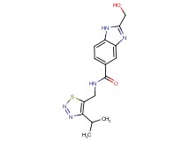 2-(hydroxymethyl)-N-[(4-isopropyl-1,2,3-thiadiazol-5-yl)methyl]-1H-benzimidazole-5-carboxamide