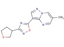6-methyl-3-[3-(tetrahydrofuran-3-yl)-1,2,4-oxadiazol-5-yl]pyrazolo[1,5-a]pyrimidine