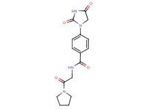 4-(2,4-dioxoimidazolidin-1-yl)-N-(2-oxo-2-pyrrolidin-1-ylethyl)benzamide