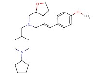 (2E)-N-[(1-cyclopentyl-4-piperidinyl)methyl]-3-(4-methoxyphenyl)-N-(tetrahydro-2-furanylmethyl)-2-propen-1-amine
