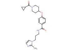 4-{[1-(cyclopropylcarbonyl)-4-piperidinyl]oxy}-N-[3-(2-methyl-1H-imidazol-1-yl)propyl]benzamide