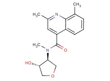N-[(3S*,4R*)-4-hydroxytetrahydro-3-furanyl]-N,2,8-trimethyl-4-quinolinecarboxamide