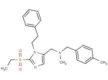 1-[2-(ethylsulfonyl)-1-(2-phenylethyl)-1H-imidazol-5-yl]-N-methyl-N-(4-methylbenzyl)methanamine