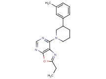 2-ethyl-7-[3-(3-methylphenyl)-1-piperidinyl][1,3]oxazolo[5,4-d]pyrimidine