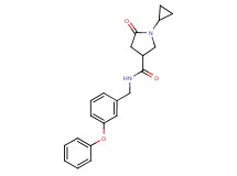 1-cyclopropyl-5-oxo-N-(3-phenoxybenzyl)-3-pyrrolidinecarboxamide
