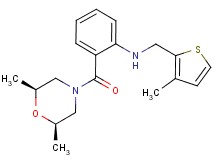 (2-{[(2R*,6S*)-2,6-dimethylmorpholin-4-yl]carbonyl}phenyl)[(3-methyl-2-thienyl)methyl]amine