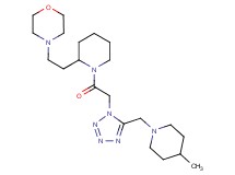 4-{2-[1-({5-[(4-methyl-1-piperidinyl)methyl]-1H-tetrazol-1-yl}acetyl)-2-piperidinyl]ethyl}morpholine