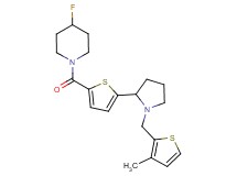 4-fluoro-1-[(5-{1-[(3-methyl-2-thienyl)methyl]-2-pyrrolidinyl}-2-thienyl)carbonyl]piperidine